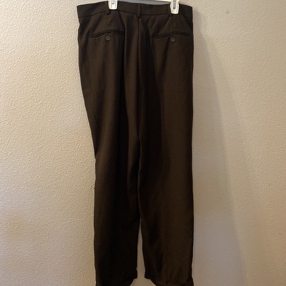 J. Ferrar brown slacks size. 36X30 with cuffed bottoms - Picture 2 of 4